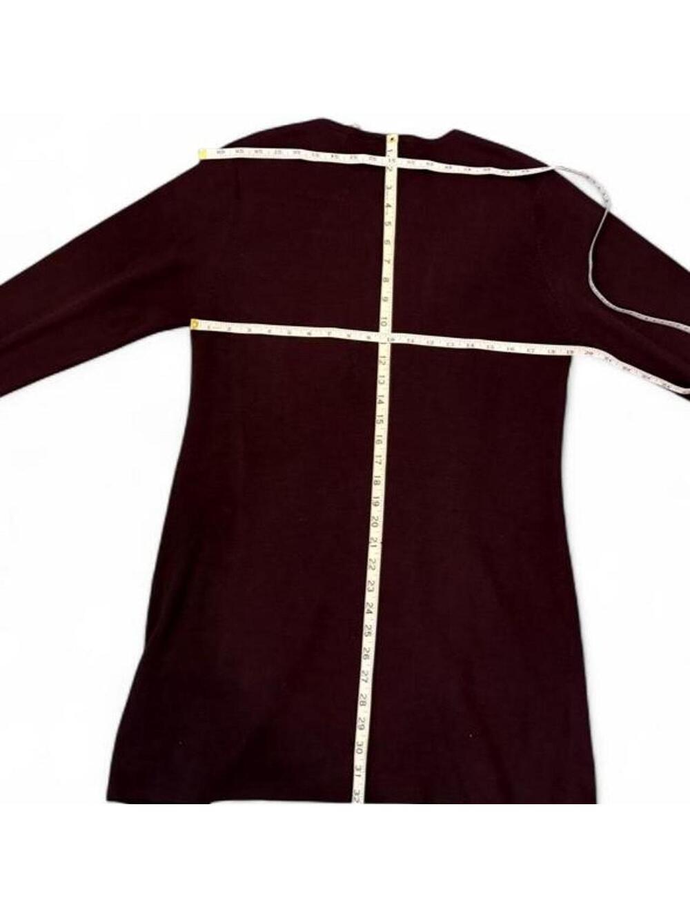 Vintage 90s Burgundy Longline Cardigan - Picture 5 of 5